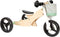 Small Foot - Houten Training Driewieler/Loopfiets 2in1 Saliegroen