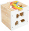 Small Foot - Houten Vormenstoof Kubus Regenboog,