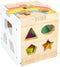 Small Foot - Houten Vormenstoof Kubus Regenboog,
