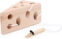 Small Foot - Kaas en Muis Houten Rijgspel