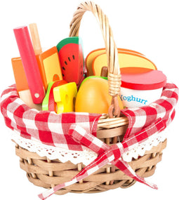 Small Foot - Picknickmand met Houten Snij Eten