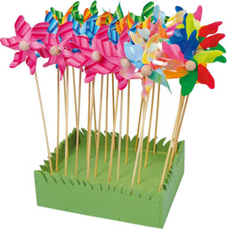 Small Foot - Windmolen met Houten Stok 28cm, 24st.