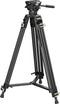 SMALLRIG - Videostatief - 73-inch (186 cm) Heavy Duty Statief - 360 graden vloeistofkop en snelkoppelingsplaat