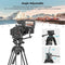 SMALLRIG - Videostatief - 73-inch (186 cm) Heavy Duty Statief - 360 graden vloeistofkop en snelkoppelingsplaat