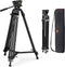 SMALLRIG - Videostatief - 73-inch (186 cm) Heavy Duty Statief - 360 graden vloeistofkop en snelkoppelingsplaat