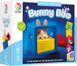 Smart Games - Bunny Boo - 60 opdrachten - Houten denkspel voor kleuters vanaf 2 jaar - Ruimtelijk inzicht - paashaas