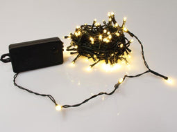 Smart Light LED - 10 m - 100 warm witte lampen - groene draad - modulator - batterijen niet meegeleverd