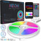 Smart Neon LED Strip – 5 Meter – RGBIC – 16 Miljoen Kleuren - Voor Binnen & Buiten - App & Afstandsbediening – Incl. Bevestigingsmateriaal