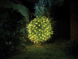 Smart Netlight LED - 1,2 x 1,2 m - 60 warm witte lampen - groene draad - modulator - batterijen niet meegeleverd