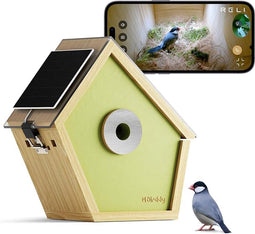 Smart Vogelhuis met Camera - Solar Powered - 24/7 verbinding - Waterdicht - AI Herkenning en Time-lapse Fotografie