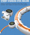Smart Weighted Hula Hoop - Yalilia Infinity Hoop, Hula Hoops voor Volwassenen Gewichtsverlies, Afneembare Knopen Hoops Verstelbare Auto-Spinning Ball Buik Fitnessapparatuur voor Volwassenen
