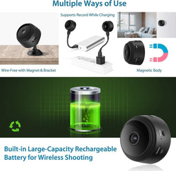 Smart Wi-Fi security camera - Met Nightvision - Babyfoon functie - Magnetisch