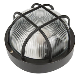 Smartwares Buitenlamp - Bull Eye - Rond - Zwart - IP44 - E27 - 10.021.56