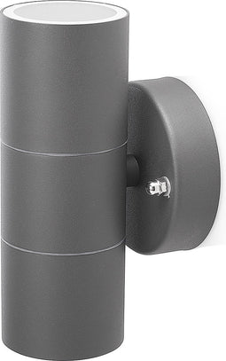 Smartwares GWL-176-HG Buiten wandlamp – Hoogwaardig RVS – Antraciet – 2-lichts