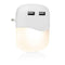 Smartwares ISL-60026 Nachtlamp - Wit - 2 USB poorten - Telefoon opladen