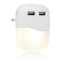Smartwares ISL-60026 Nachtlamp - Wit - 2 USB poorten - Telefoon opladen