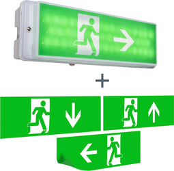 Smartwares Noodverlichting 10.040.73 - vluchtwegverlichting - Brandbeveiliging -LED 3 Watt - Waterdicht - Inclusief pictogrammen - NV52