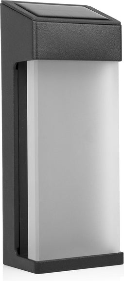 Smartwares OSL-50009 LED Solar Muur verlichting – Mat glas cover – Aluminium frame