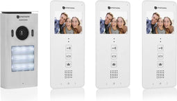 Smartwares Video intercom DIC-22132 - 3 Appartementen - Slimme deurbel - Intercom en Camera - Geen maandelijkse kosten