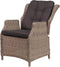 DARWIN ADJUSTABLE DINING CHAIR - RATTAN MIXED BROWN - ROYAL DARK GREY