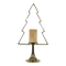 Kerstboom Aurum met windlicht alu goud met goud glas 70cm