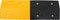 vidaXL - Verkeersdrempel - 97x32,5x4 - rubber - geel - en - zwart