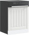 vidaXL Lucca - Vaatwaspaneel - bewerkt hout - wit - 60 x 1,5 x 67 cm