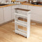 Coast Kruidenrek - Verrijdbaar - 4-Laags - 47,5 x 13 x 80,5 cm - Wit