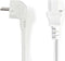Nedis - Stroomkabel - Type F (CEE 7/7) Male - IEC-320-C13 Gehoekt - 2.00 m - Wit