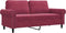vidaXL - Tweezitsbank - 140 - cm - fluweel - wijnrood