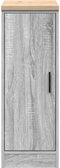 vidaXL - Garagekast - 30x51x85 - cm - massief - grenenhout - grijs - sonoma