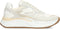 PS Poelman CHARU Dames Sneakers - Vetersluiting - Leer en Suède - Wit met beige