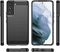 Hoes Geschikt voor Samsung S22 Plus Hoesje Backcover Carbon Style Siliconen Case TPU Hoesje Zwart - Luxe Telefoonhoesje Wallet Case Pasjeshouder PU Leder
