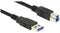 Delock 85070 - USB naar USB-B kabel - USB3.0 tot 5 Gbit/s - Zwart