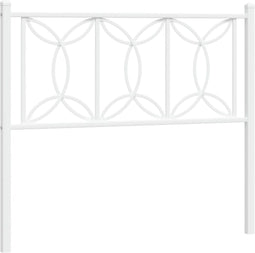 vidaXL - Hoofdbord - 107 - cm - metaal - wit