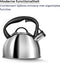 Smile - RVS Fluitketel - 3 Liter - Alle Warmtebronnen - Zilver