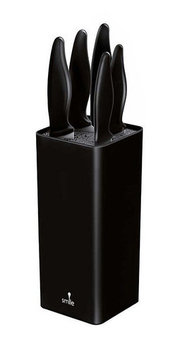 Smile SNS-6 6-piece block knife set black