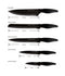Smile SNS-6 6-piece block knife set black