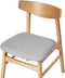 SMILEY - Eetkamerstoel set van 2 - Grijs - Licht hout/Stof