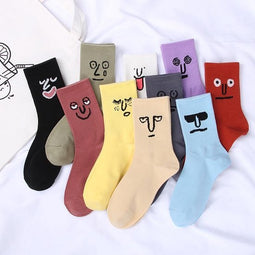 Smiling Socks® - 10 Paar Stoere sokken - Huissokken - Kleurvol - Verjaardagscadeau - Maat 35-43 - Leuke Sokken