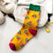Smiling Socks® Fruit and Wine 7-Pack - Sokken Met Print - Antislip sokken - Kleurvol - Giftbox - Unisex - Cadeau voor haar | Leuke Sokken