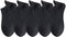 Smiling Socks® Hoogwaardig Katoenen Sokken - Grappige sokken - 10 paar - Zwart - Unisex - Maat 35-43 - Huissokken - Antislip - Cadeau voor haar
