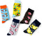 Smiling Socks® Watermeloen & Pizza - Gekke Sokken - Warme Sokken Dames - 5 Paar - Kleurvol - Giftbox - Maat 35-43 - Anti slip