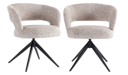 Criks Design Coco Eetkamerstoel - organisch gebogen - beige (2 stuks)
