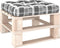 vidaXL - Palletkussen - 58x58x10 - cm - stof - ruitpatroon - grijs