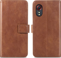 imoshion Hoesje Geschikt voor Samsung Galaxy Xcover 5 Hoesje Met Pasjeshouder - imoshion Luxe Bookcase - Bruin