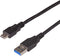 Akyga AK-USB-15 - USB-kabel USB-A naar USB-C - 1.00 m - Zwart