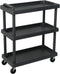 vidaXL - Gereedschapswagen - 3-laags - 75x37,5x92 - cm - polypropeen - zwart