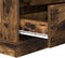 vidaXL - Nachtkastje - met - LED - in - Gerookt - Eiken - 71x34.5x75 - cm - Geperst - Hout
