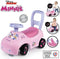 Smoby - 2 in 1 autokinderwagen - Minnie - Doos onder het zadel + claxon - Vanaf 10 maanden - Made in France